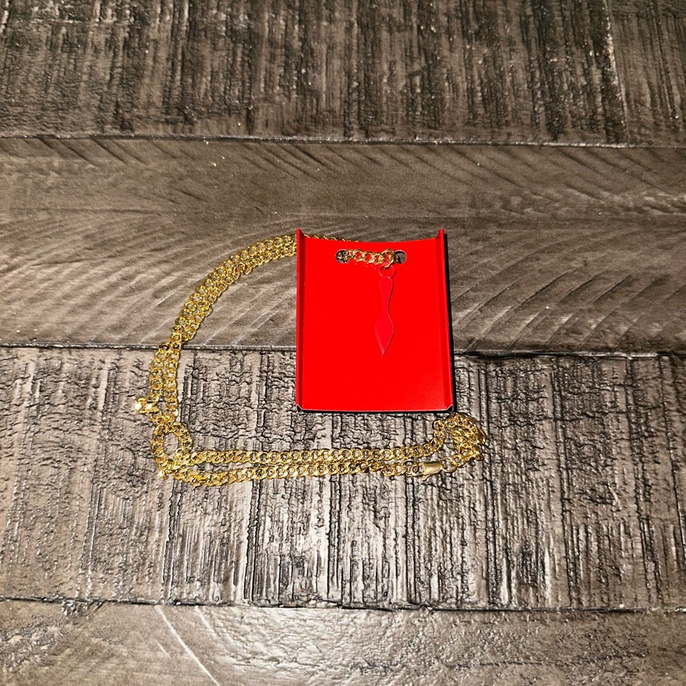Christian Louboutin Red Signature shoe Silhouette Necklace - Picture 13 of 16